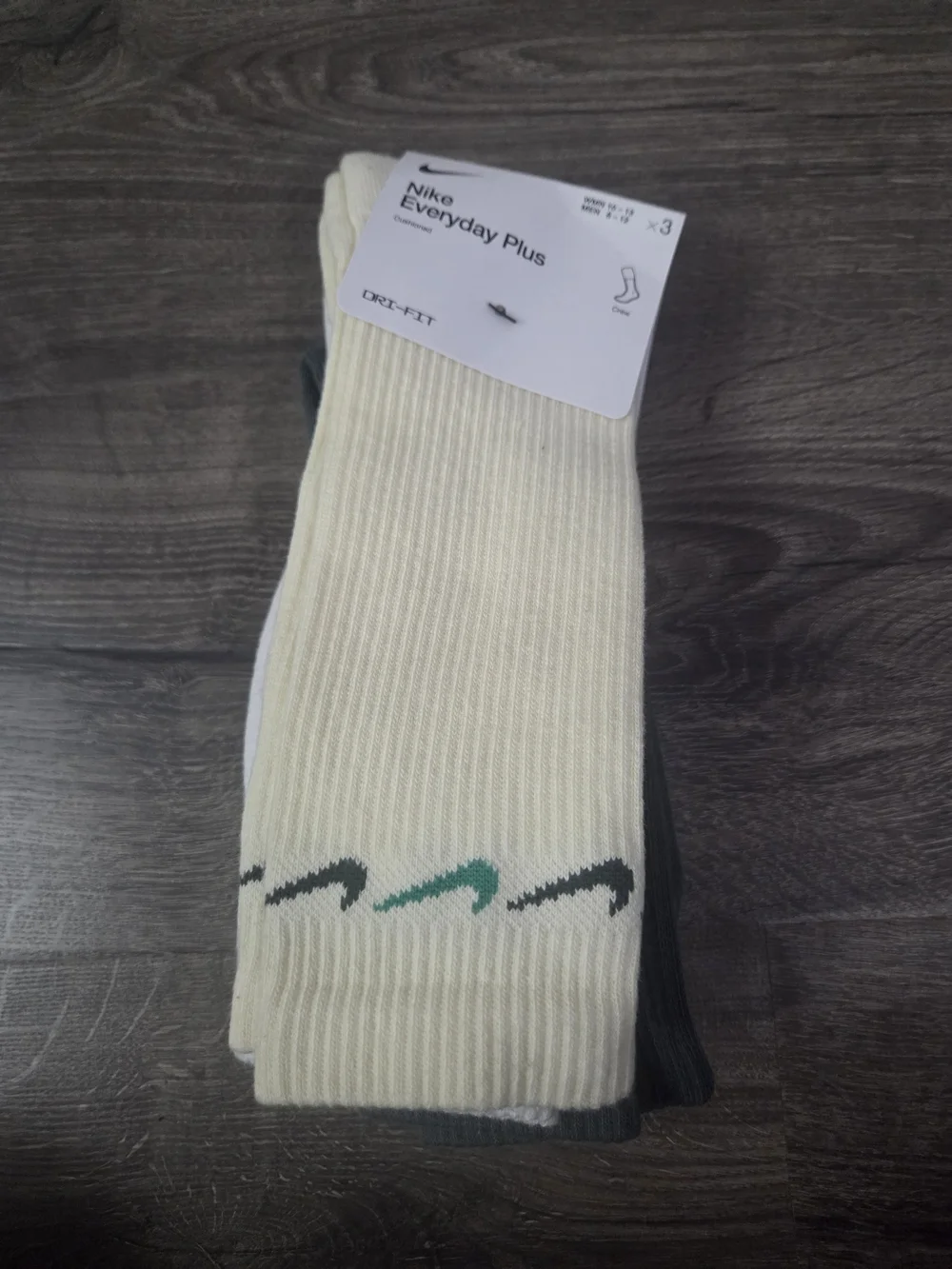 Mens Nike 3pk Everyday Plus Cushioned Crew Socks NEW